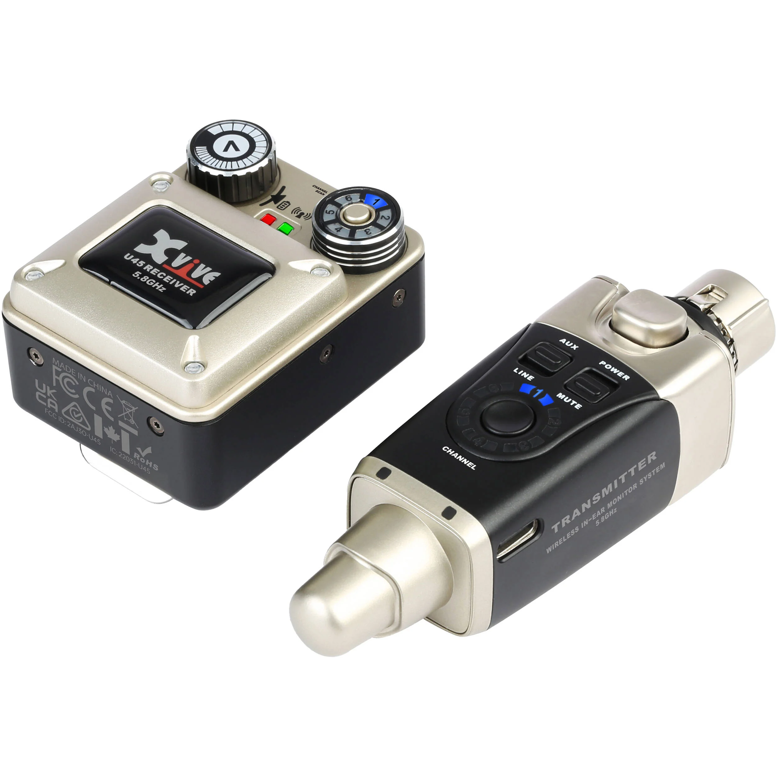 Xvive Audio U45 Wireless In-Ear Monitor System (5.8 GHz) - Image 3