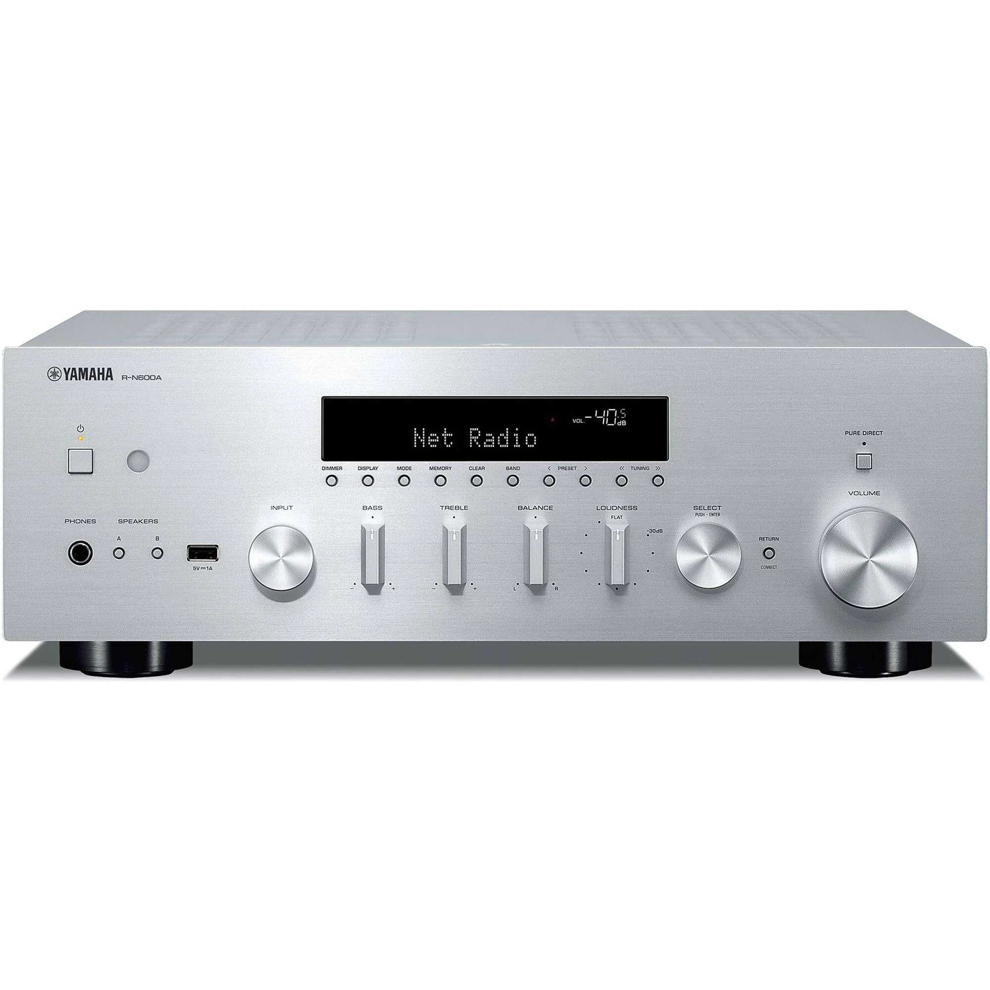 Yamaha R-N600A 2.1-Channel Network A/V Receiver (Silver) - Image 2