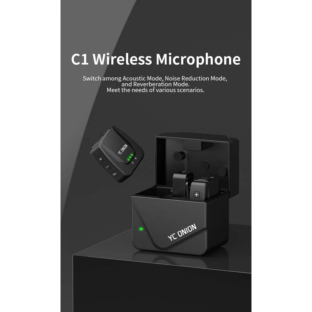 YC Onion C1 Wireless Microphone with 2 Transmitters (iOS) - Image 2