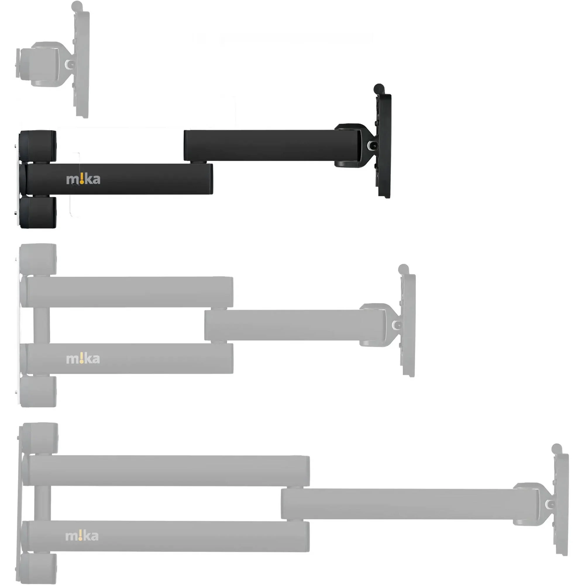 Yellowtec Monitor Arm SL Aluminum Range 450mm (Black), - Image 2