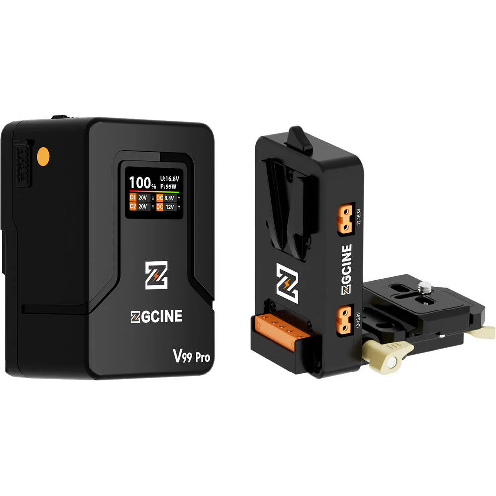 ZGCINE Creator Set Combo 1 with VM-VP4 Quick-Release V-Mount Plate & V99Pro V-Mount Battery