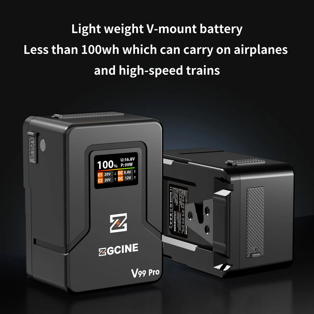 ZGCINE Creator Set Combo 1 with VM-VP4 Quick-Release V-Mount Plate & V99Pro V-Mount Battery - Image 3