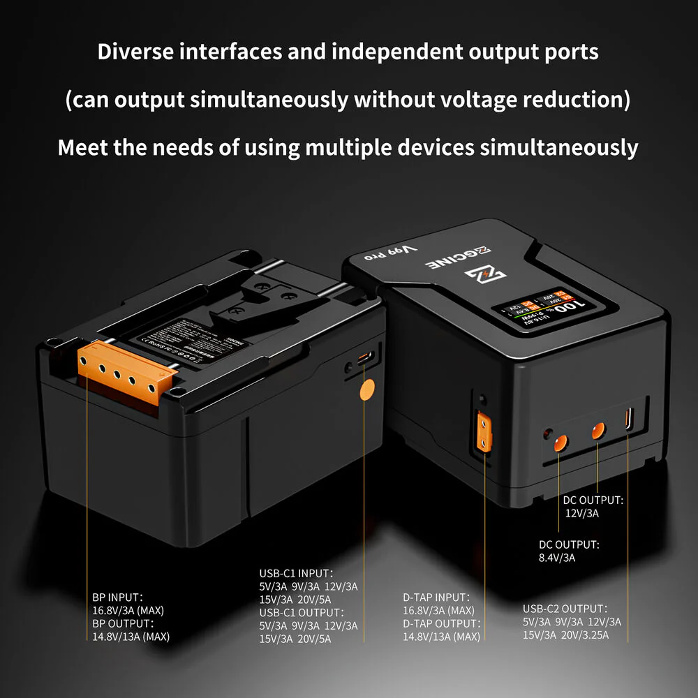 ZGCINE Creator Set Combo 1 with VM-VP4 Quick-Release V-Mount Plate & V99Pro V-Mount Battery - Image 5