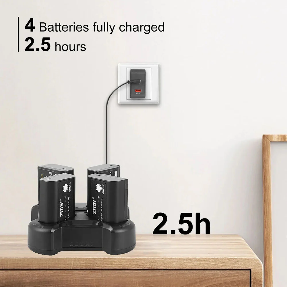 ZITAY DMW-BLK22 Fast 4-Channel Battery Charger - Image 2